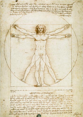 vitruvian man Jim Courbis COde Da Vinci